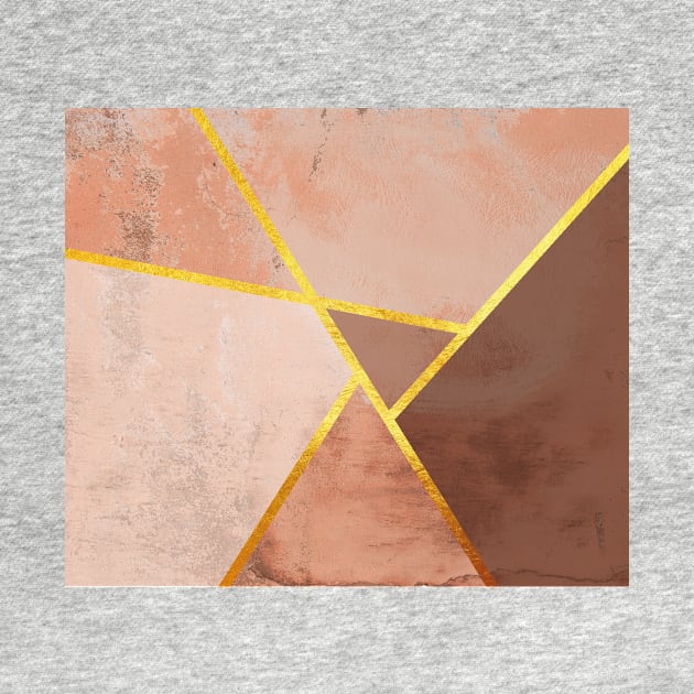 Geometric marble print, color blocking brown by ColorsHappiness